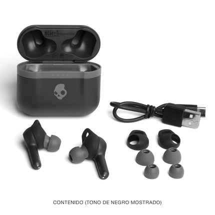 Skullcandy Indy Evo XT in-Ear Wireless Earbuds, 30 Hr Battery, Microphone, Works with iPhone Android and Bluetooth Devices - Black