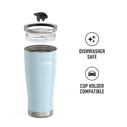 Gobelet isotherme en acier inoxydable de 24 oz Glacier avec couvercle coulissant verrouillable