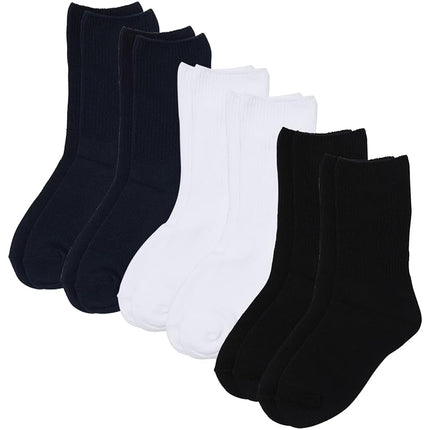 The Children's Place Big Boys' Crew Socks (Pack of 6), Multi Clr 7586, M 1-2
