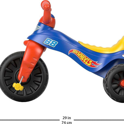 Fisher-Price Hot Wheels Tough Trike, triciclo resistente con colores y gráficos de Hot Wheels para niños pequeños y preescolares de 2 a 5 años