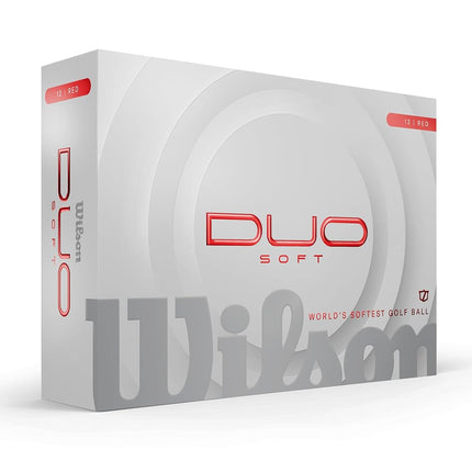Wilson Duo Soft Golf Balls – Red, 12-Pack, World's Softest Feel, High-Energy Core, Straighter Flight
