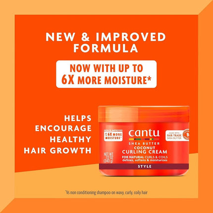 Shea Butter Coconut Curling Cream by Cantu for Unisex - 12 oz Cream