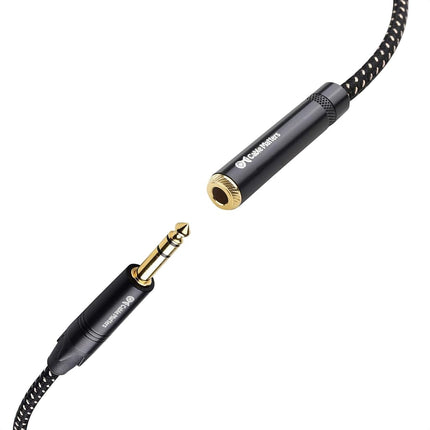 Cable Matters Braided Long 1/4 Inch Extension Cable 25 ft (1/4 TRS to 1/4 Inch Male to Female Cable)