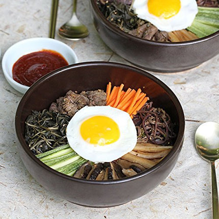 Crazy Korean Cooking Korean Stone Bowl (Dolsot), Sizzling Hot Pot for Bibimbap and Soup (Large, No Lid) - Premium Ceramic
