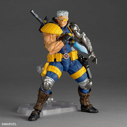 KAIYODO Revoltech Amazing Yamaguchi X-Men Cable Ver.1.5, Total Height Approx. 6.7 inches (170 mm), Non-Scale, PVC, ABS, POM, Painted Action Figure NR083