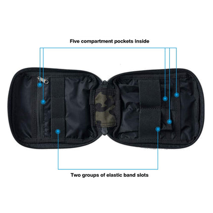 EXCELLENT ELITE SPANKER Molle Admin Pouch Military Utility Tool Pouch EDC Molle Pouchs Gadget Waist Bags (Multicam Black)
