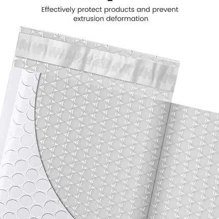 GSSSUSA Bubble Mailers 4x8 Inch 100 Pack Padded Envelopes Usable Size 4x7 Inch Shipping Envelopes Self Seal Small Packaging Shipping Bags for Mailing Jewelry, Small Business, White