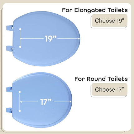 Achim Home Furnishings TOVYSTLB04 Fantasia Standard Toilet Seat, 17-Inch, Soft Light Blue