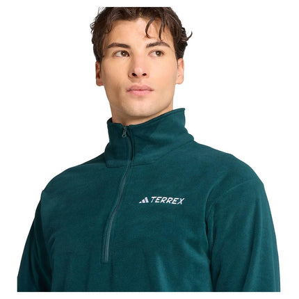 adidas Men's Terrex Multi Essentials Half Zip Fleece Jacket, aurora ivy, S