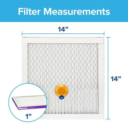 Filtrete Smart Air Filter, MPR 1500 12 in. x 1 in, 2 Pack Allergen, Bacteria & Virus, White