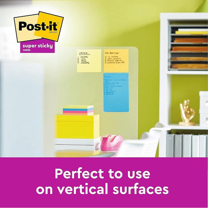 Post-it Super Sticky Meeting Notes, 4 Pads (180 Sheets), 203 mm x 152 mm