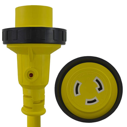 Conntek Marine Shore Power 10/3 30-Amp Cordset with Light Indicator, 25-Feet