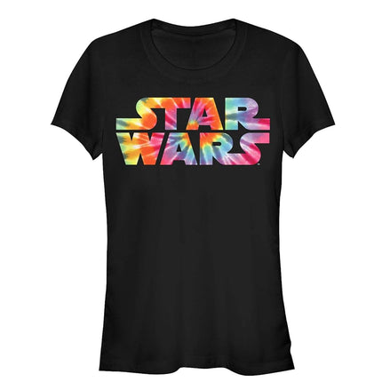 T-shirt à col rond et motif Star Wars Arc-en-ciel pour femme, Noir, Taille M