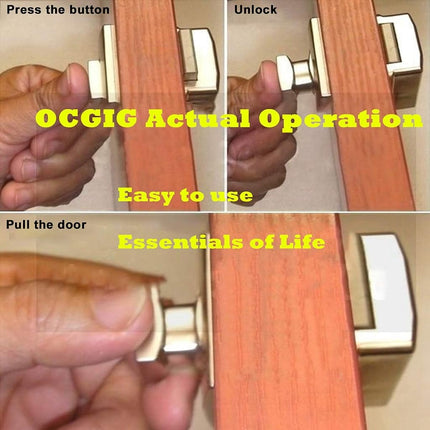 OCGIG 10 PCS Push Button Cabinet Door Catch Lock Caravan Motorhome Camper Latch Cupboard Knob for Car.Auto,Home