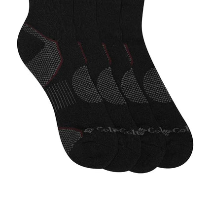 Calcetines casuales Columbia de cuarto para hombre, Negro, Grande