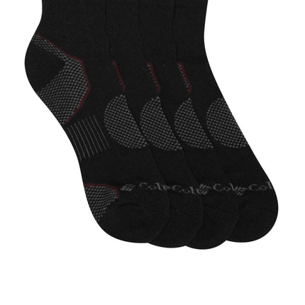 Columbia Men's Quarter Casual Sock, Black, Large