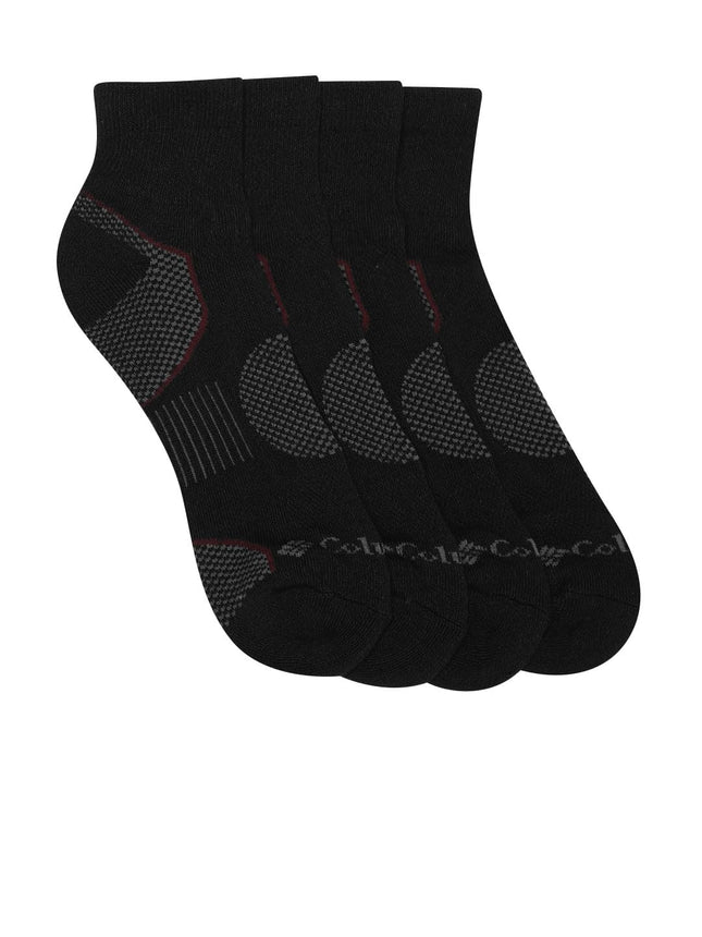 Columbia Men's Quarter Casual Sock, Black, Large