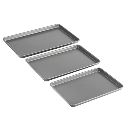 Good Cook Steel Nonstick Bakeware, 3 Piece Cookie Sheet Set