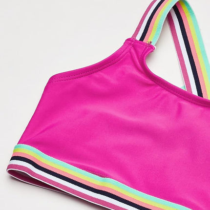 Kanu Surf Traje de baño de bikini deportivo de playa Tanya UPF 50+ para niñas, Bobby Fuschia, 6