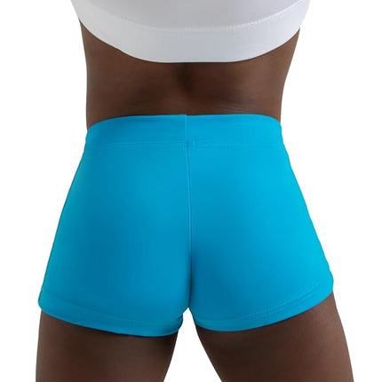 Capezio Big Girls' Boy Cut Low Rise Short,Columbia Blue,L (12-14)