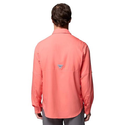 Columbia Men's PFG Tamiami II UPF 40 Long Sleeve Fishing Shirt, Melonade, 3X