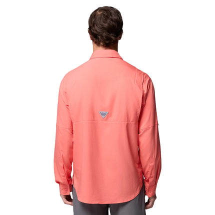 Columbia Mens PFG Tamiami Long Sleeve Fishing Shirt, Melonade, 2X Tall