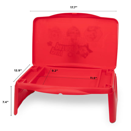 Pupitre d'activités Pat' Patrouille pour enfants avec rangement - Couvercle pliable et design escamotable - Portable pour les voyages ou pour une utilisation au lit à la maison - Idéal pour écrire, lire ou d'autres activités scolaires