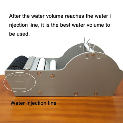 WELSTIK Water Activated Gummed Kraft Paper Tape Packaging Dispenser 3 Inch for Shipping, Carton and Box Sealing, Gray