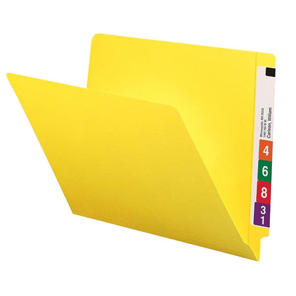 Smead End Tab Folder, Letter, Straight, 11 Point, Yellow, 100 Per Box (25910)