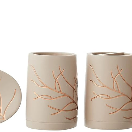 Sweet Home Collection Contemporary Decorative Beautiful Designs Bath Shower Tub Décor, Resin, Branches, 4 Piece Set