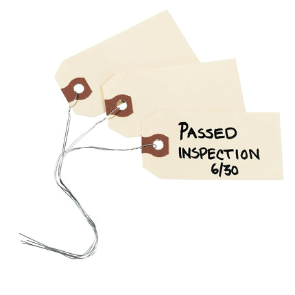 Shipping Tags, Paper/Double Wire, 3 1/4 x 1 5/8, Manila, 1,000/Pack - Sold As 1 Box