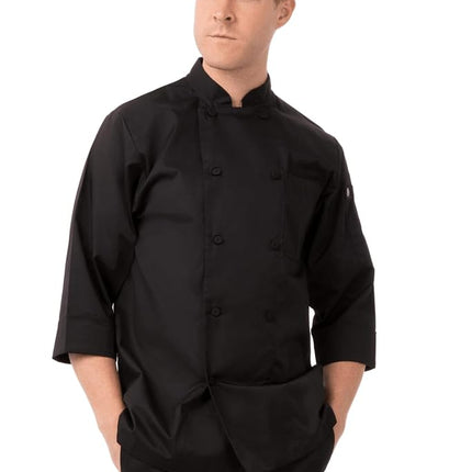 Chef Works Men's Jlclblkxs chefs jackets, Black, XS UK
