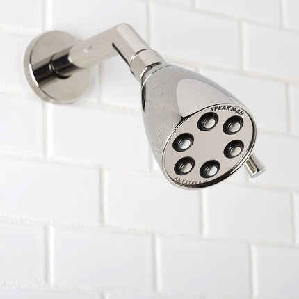Speakman S-2252-PN Signature Icon Anystream Adjustable High Pressure Shower Head-2.5 GPM Solid Brass Replacement Bathroom Showerhead, Polished Nickel