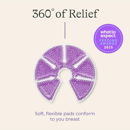 Lansinoh TheraPearl 3-in-1 Breast Therapy Pack, Hot or Cold use for Nursing Mothers to decrease Engorgement, encourage Let-Down and increase Milk Production, use with any Breastpump, 2 Count, 2 Covers