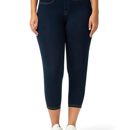 No Nonsense Women's Classic Denim Capri Legging wi
