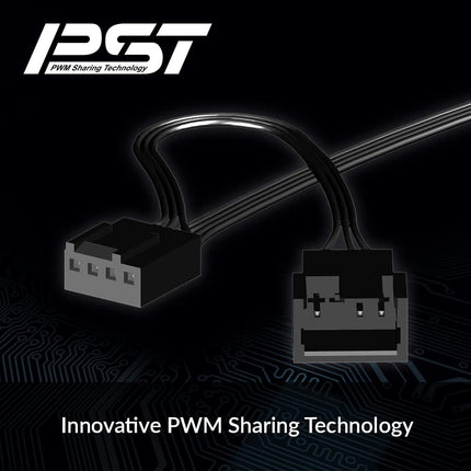 ARCTIC P12 Slim PWM PST - PC Fan, 120mm Fan, PC Case Fan with PWM Sharing Technology (PST), Pressure-optimised, Quiet motor, Computer, Extra slim, 300-2100 rpm - Black