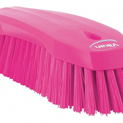 Vikan 38901 Brush,Scrub,Stiff,8",PP/PBT,Pink