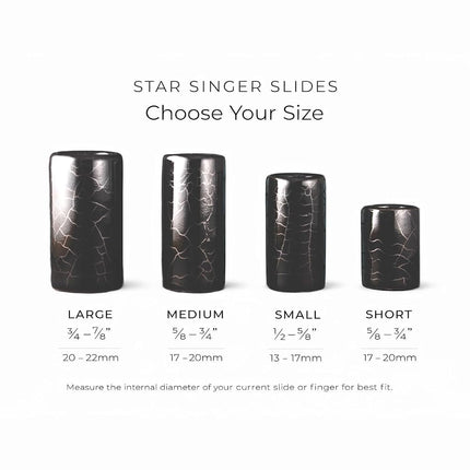 Shadow – Handmade Ceramic Guitar Slide – Warm Tone, Smooth Feel – Artisan Finish – Made in Small Batches – (Medium)