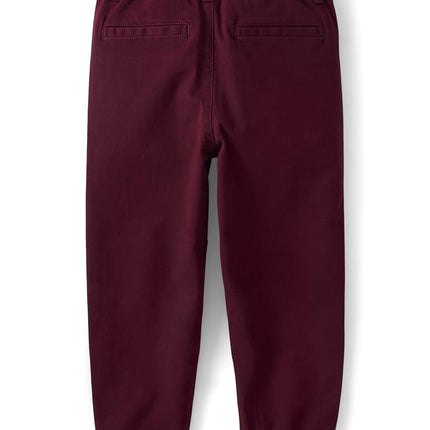 Gymboree Boys and Toddler Fleece Jogger Sweatpants, Sugar Beet, 12