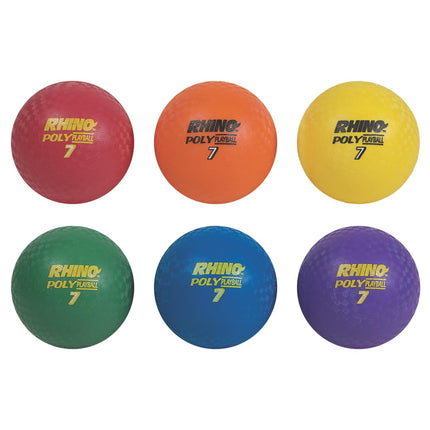 Champion Sports PX7SET Rhino Poly Playground Ball Set, Multicolored, 7" Diameter