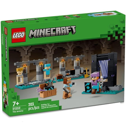 LEGO Minecraft The Armory Building Set, Includes Popular Minecraft Figures Alex and Armorsmith, Action Toy for Gamers and Kids, Gift for Boys and Girls 7 Years Old and Up, 21252