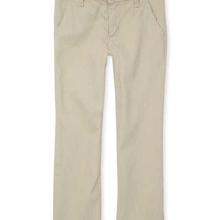 The Children's Place Big Girls' Uniform Pants, Bisquit 45419, 8