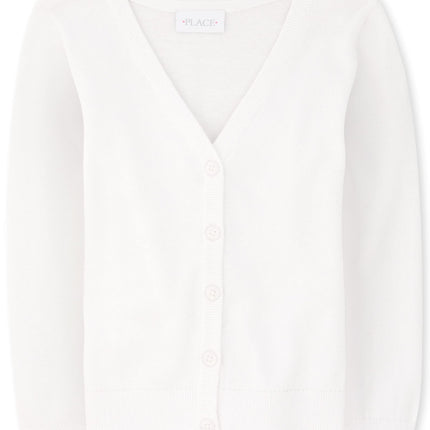 The Children's Place Girls' Uniform V Neck Cardiga
