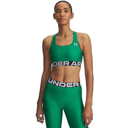 Under Armour Womens HeatGear Armour Mid Impact Branded Bra