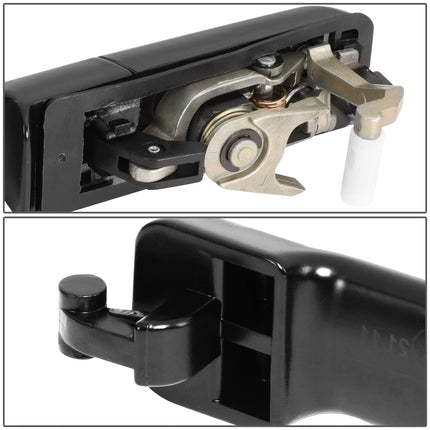 DNA MOTORING OEM-DHO-00165 Front Right Side Outer Door Handle w/Key Hole Compatible with 1990-1993 Passat, with Keys