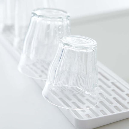 Yamazaki Home Sink Glass Plastic | Drainer Tray, One Size, White