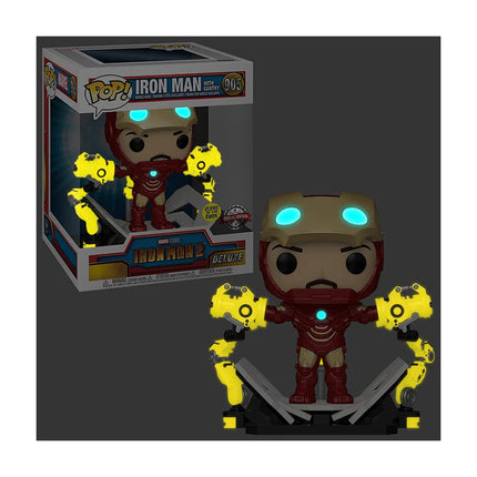 MARVEL COMICS POP IRON MAN 2 IRON MAN MKIV W/GANTRY PX GID DLX VIN FIG