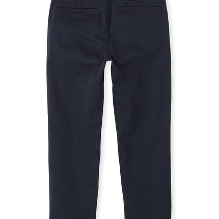 The Children's Place Pantalones Chino Elásticos Ajustados para Niño, Paquete de 2, Azul Marino Nuevo, 7
