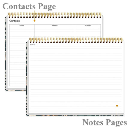 Weekly Productivity Planner - 8.5" x 11" Dashboard Desk Notepad Has 6 Focus Areas to List Tasks for Goals, Projects, Clients, Academic or Meal-Organize Your Daily Work Efficiently, 54 Weeks, Flower-C