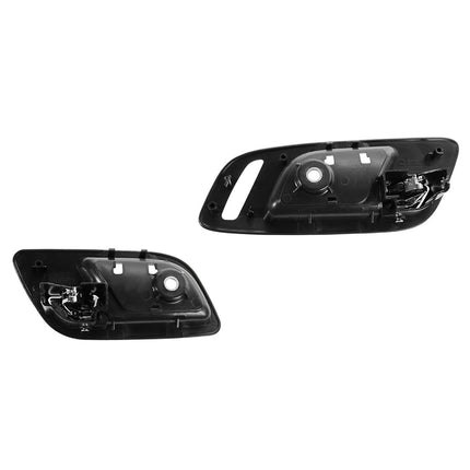 TRQ Door Handles Inside Ebony & Chrome Front Pair Set